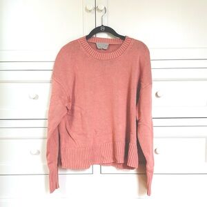 Everlane Organic Cotton Crew Sweater in Rose